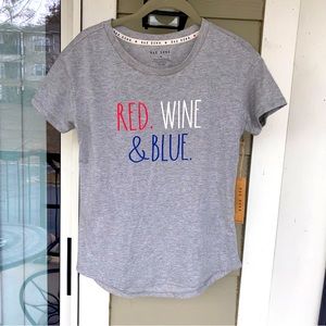 Rae Dunn Women’s Graphic “RED WHITE & WINE” Top